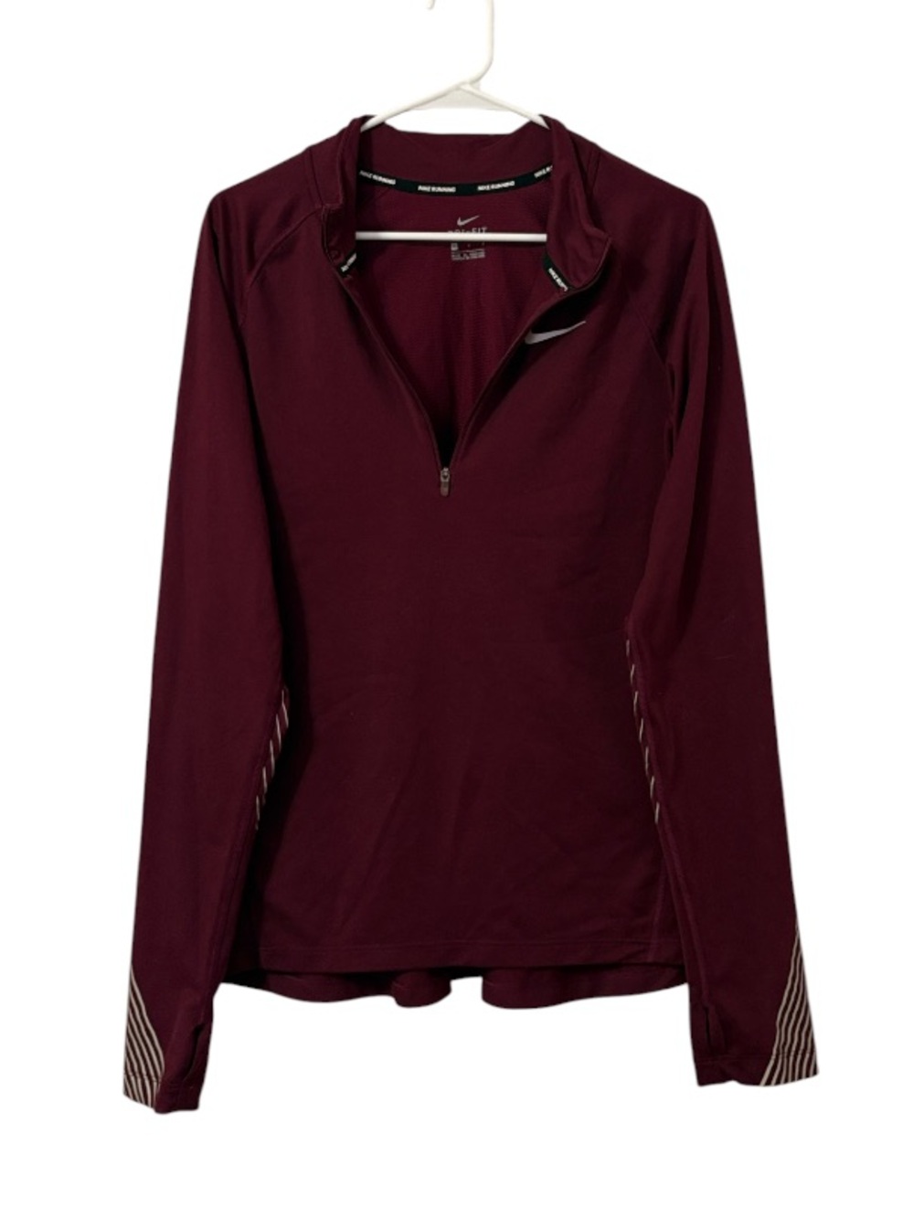 Nike Burgundy Flash Athletic Half Zip Jacket